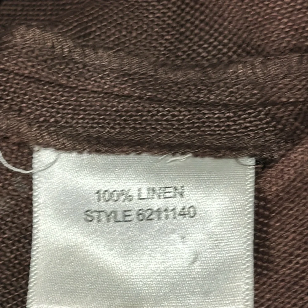Tory Burch Linen and Crystal Brown Sleeveless Blouse Size 10